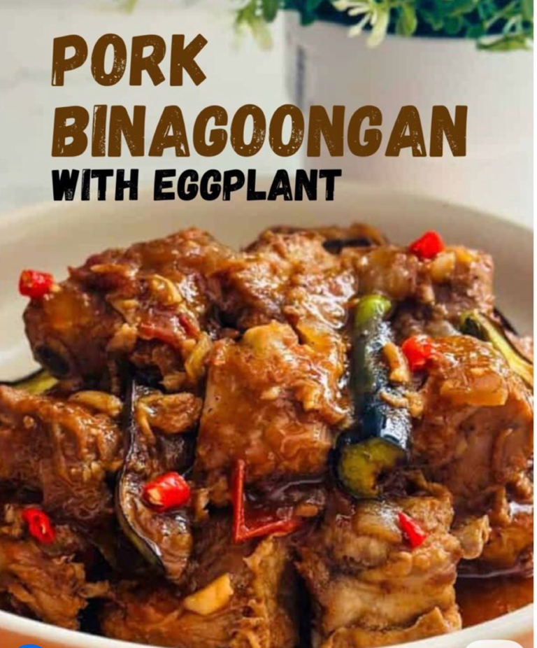 Pork Binagoongan With Eggplant