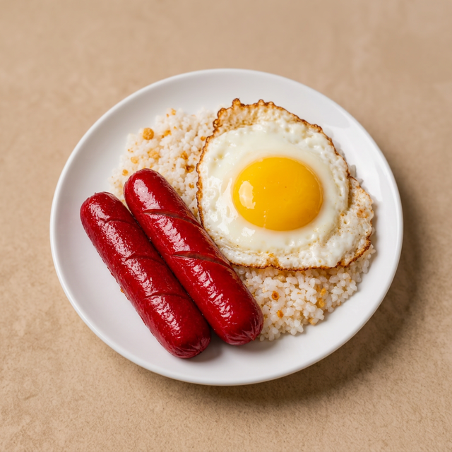 Hot- Silog (Filipino Hot Dog)