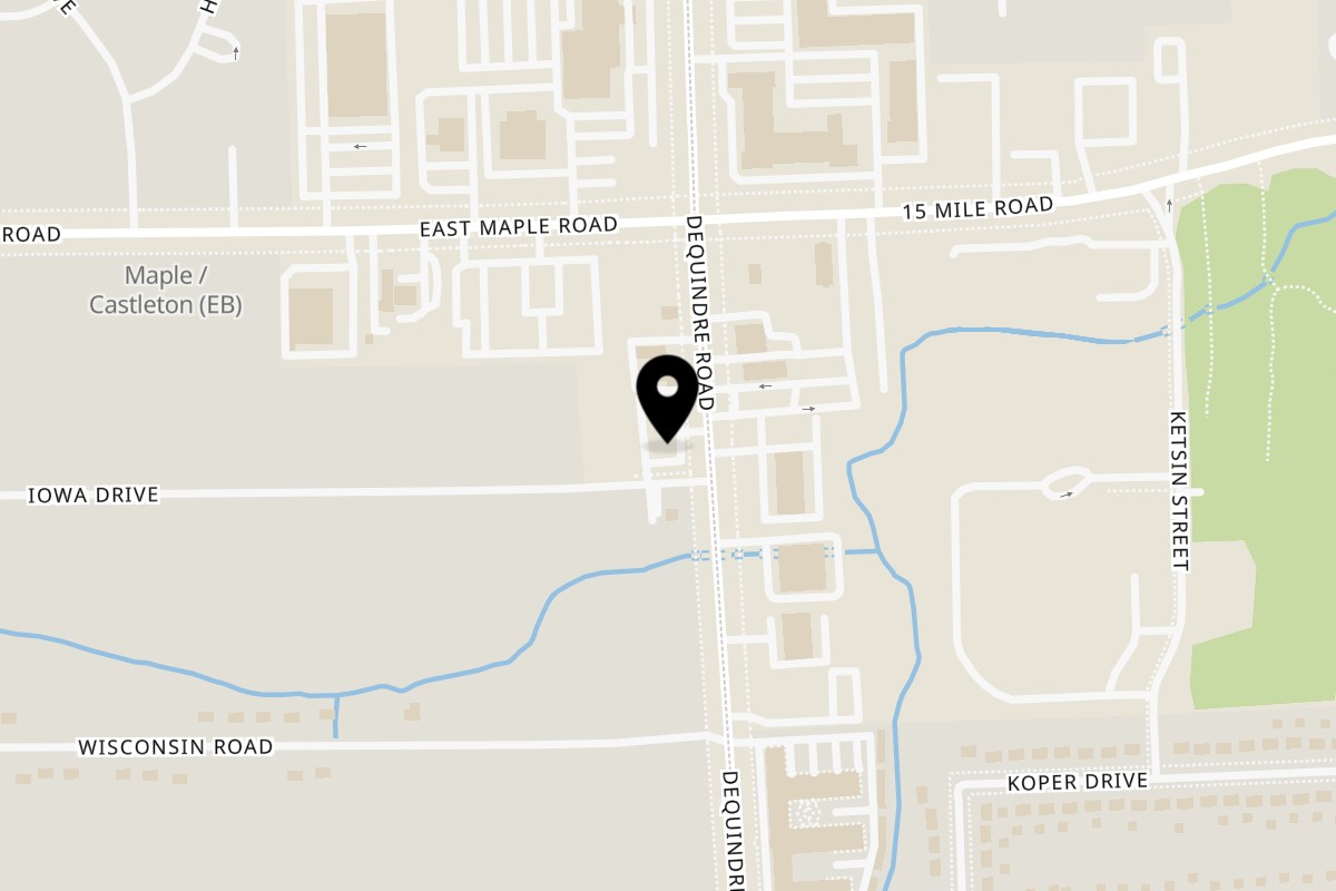 Map showing the location of Julie Ryan Philippine Cuisine on 34707 Dequindre Rd in Troy